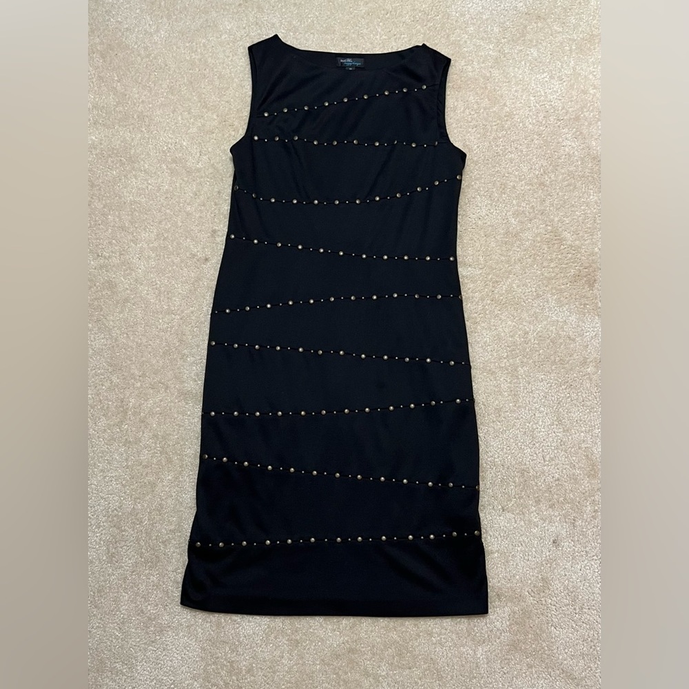 Ivy & Blue Dress Black with nail-head design,‎ sz:10